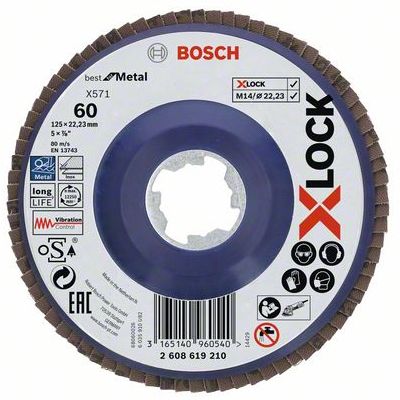 Kotouč lamel. Bosch X571 Best for Metal X-LOCK RV 125 mm 40 BOSCH