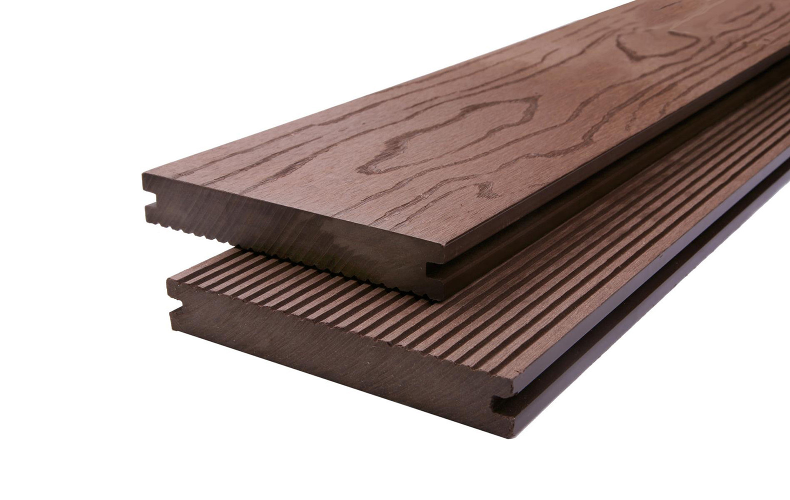 Prkno terasové dřevoplastové DŘEVOplus STANDARD plné wenge 22×140×4000 mm EFIOS