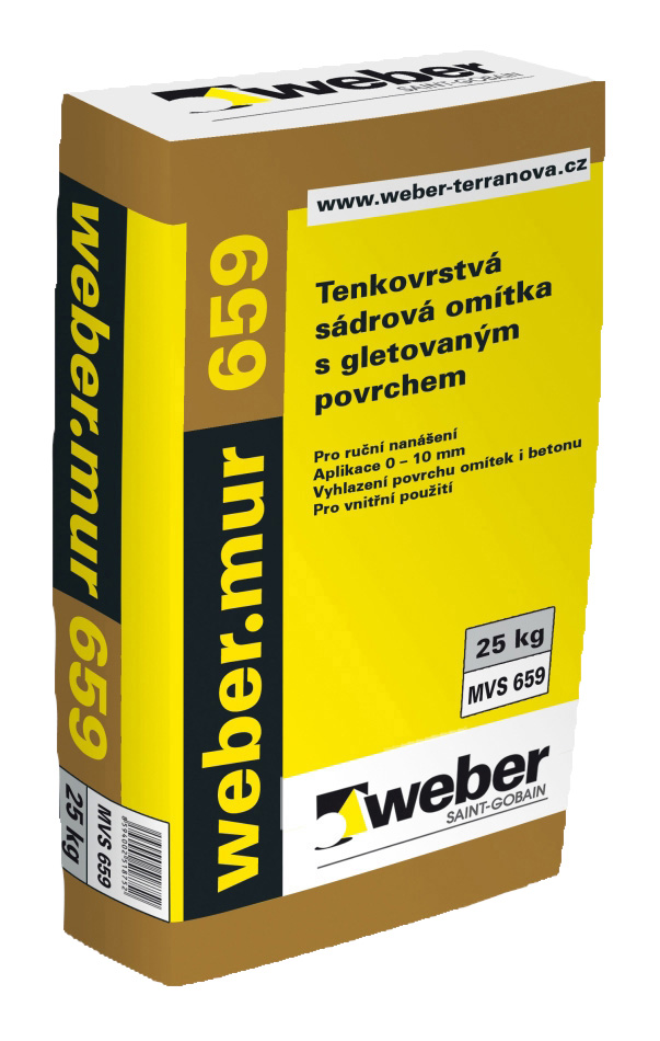 Omítka sádrová webermur 659 25 kg Weber