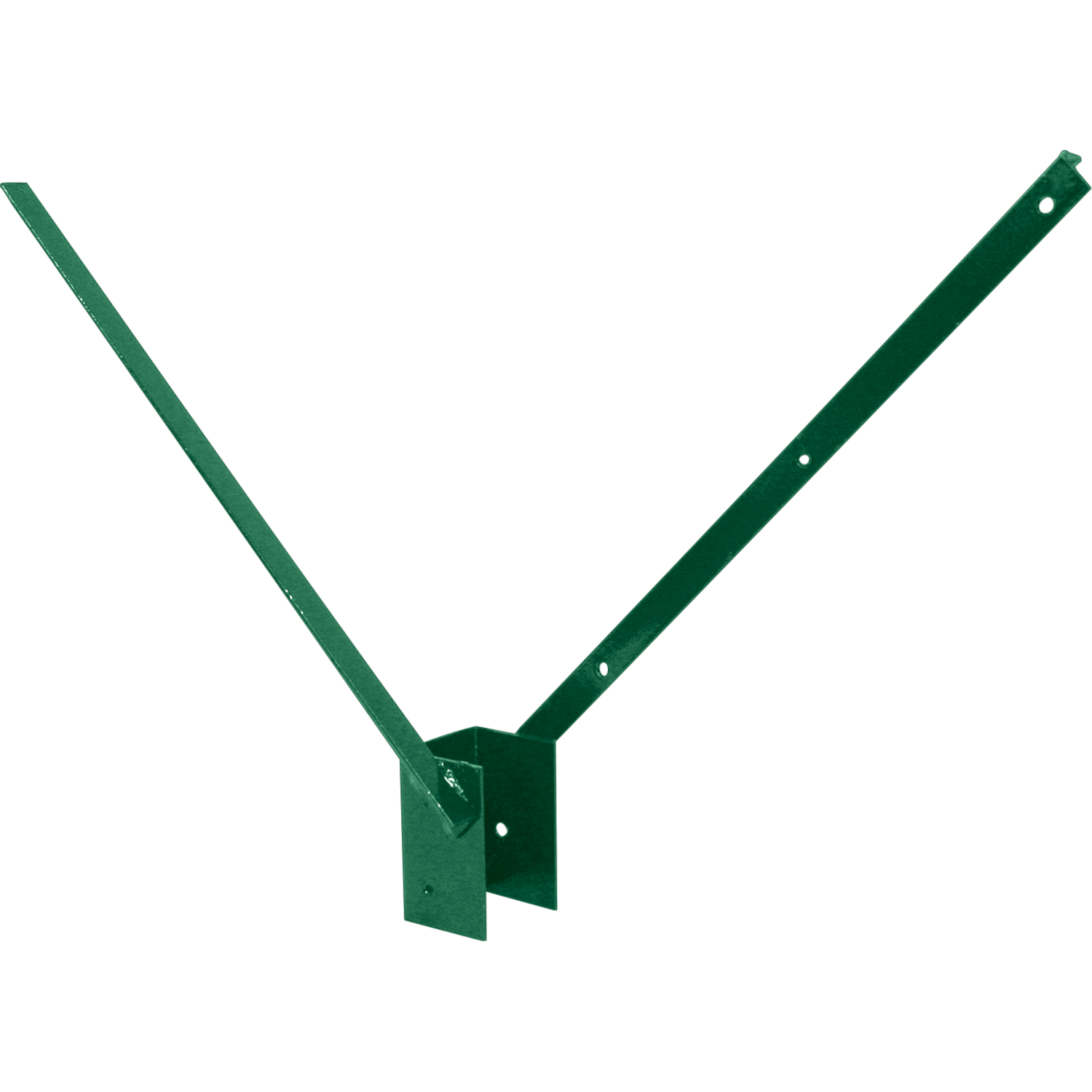 Bavolet oboustranný tvaru V Pilodel Zn + PVC zelený na sloupek 60×40 mm Pilecký