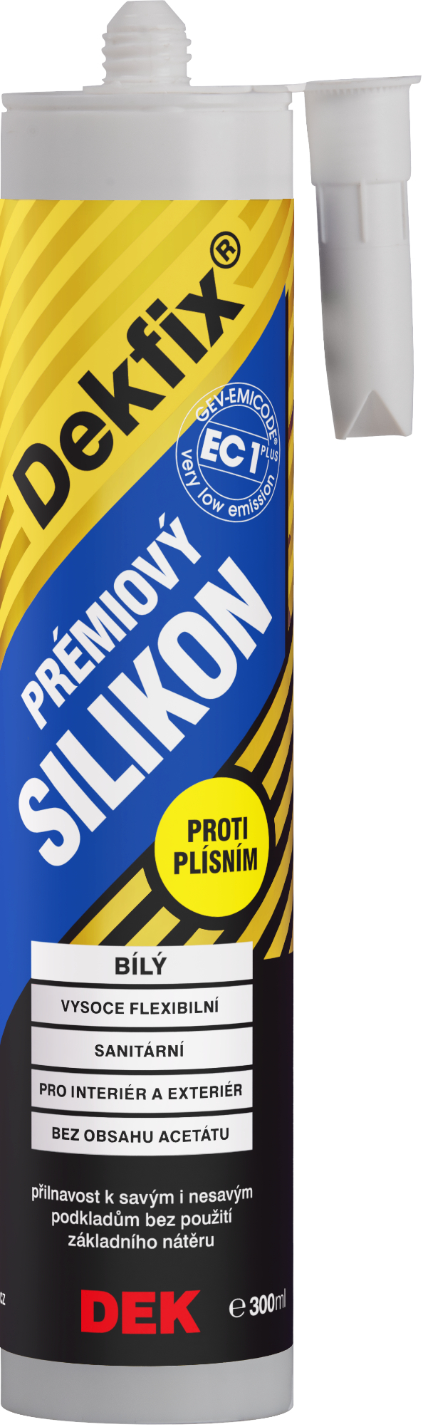 Tmel silikonový DEKFIX PREMIUM bílý 310 ml DEK