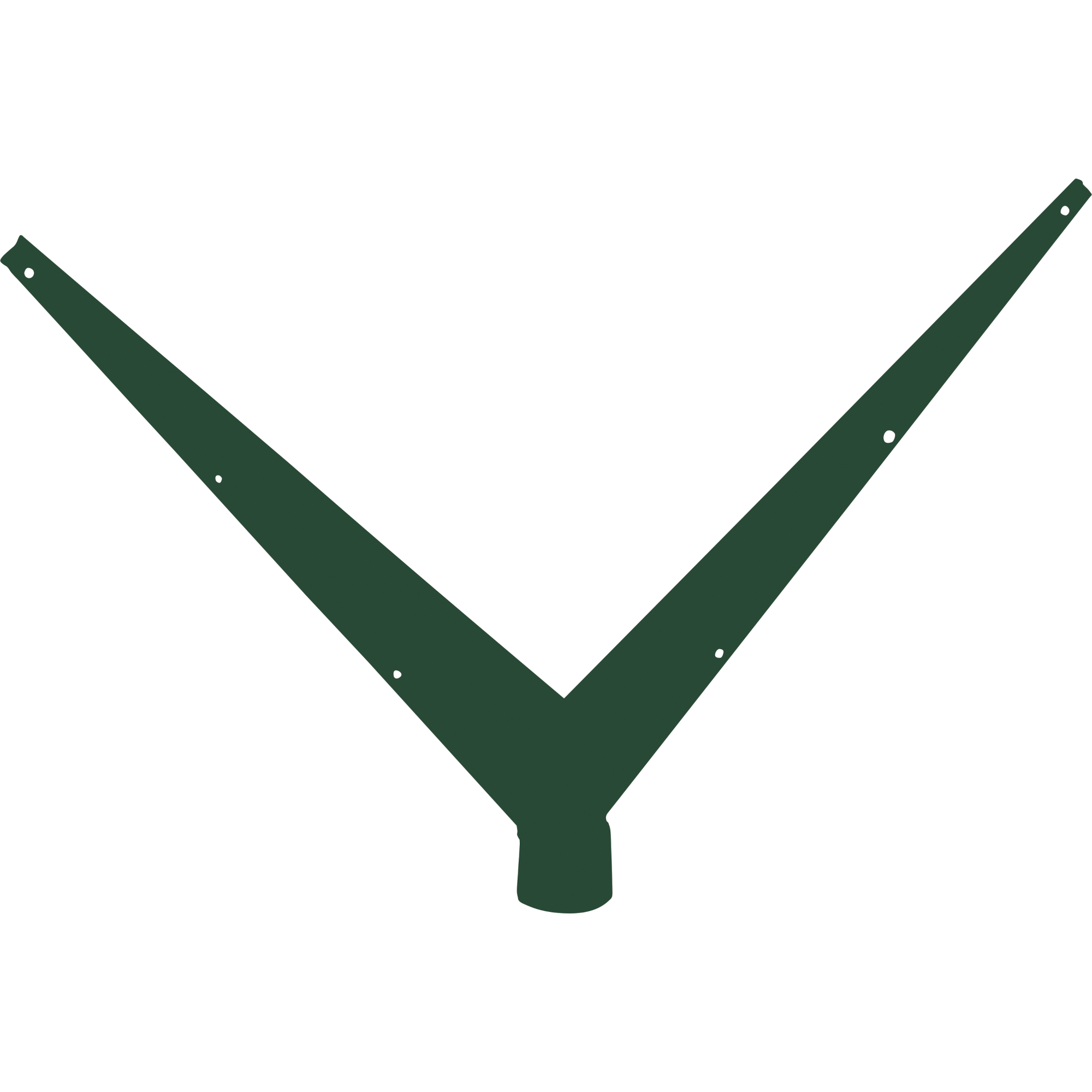 Bavolet oboustranný tvaru V Ideal Zn + PVC zelený na sloupek průměru 48 mm Pilecký