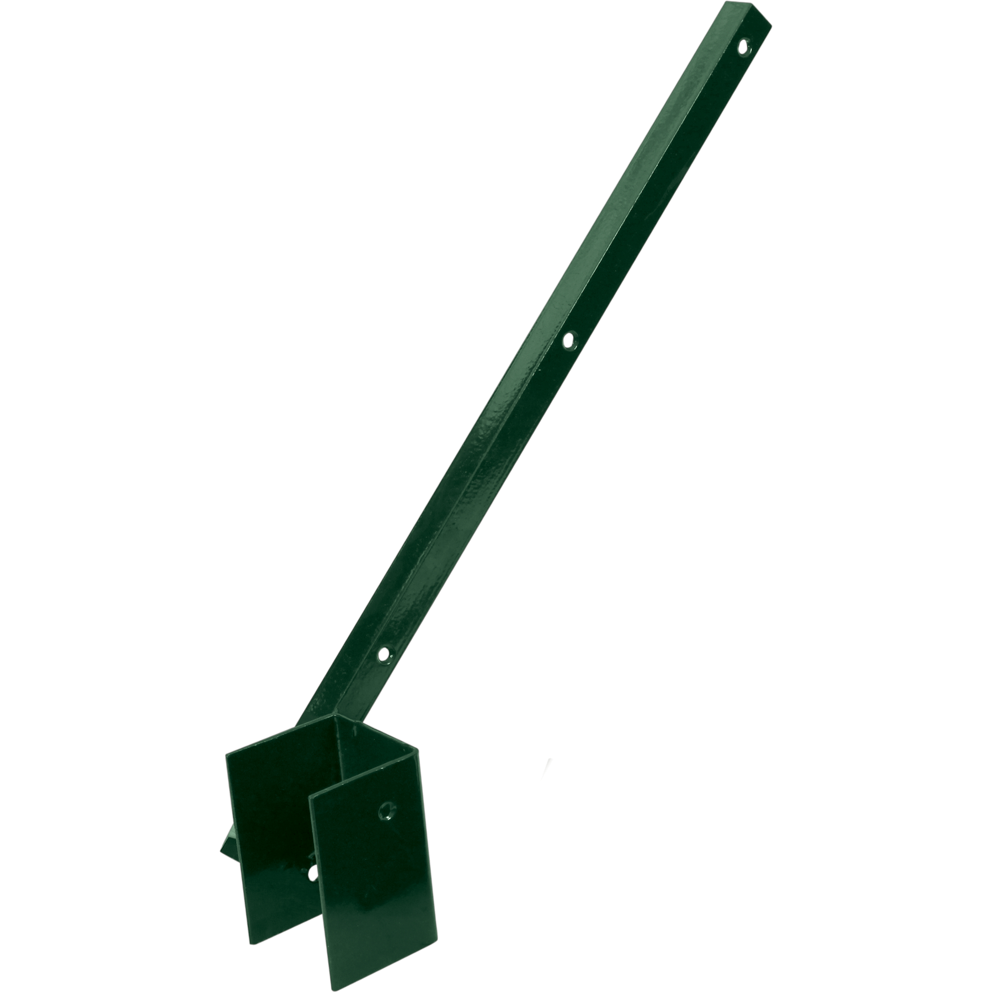 Bavolet jednostranný vnitřní Pilofor Zn + PVC zelený na sloupek 60×60 mm Pilecký