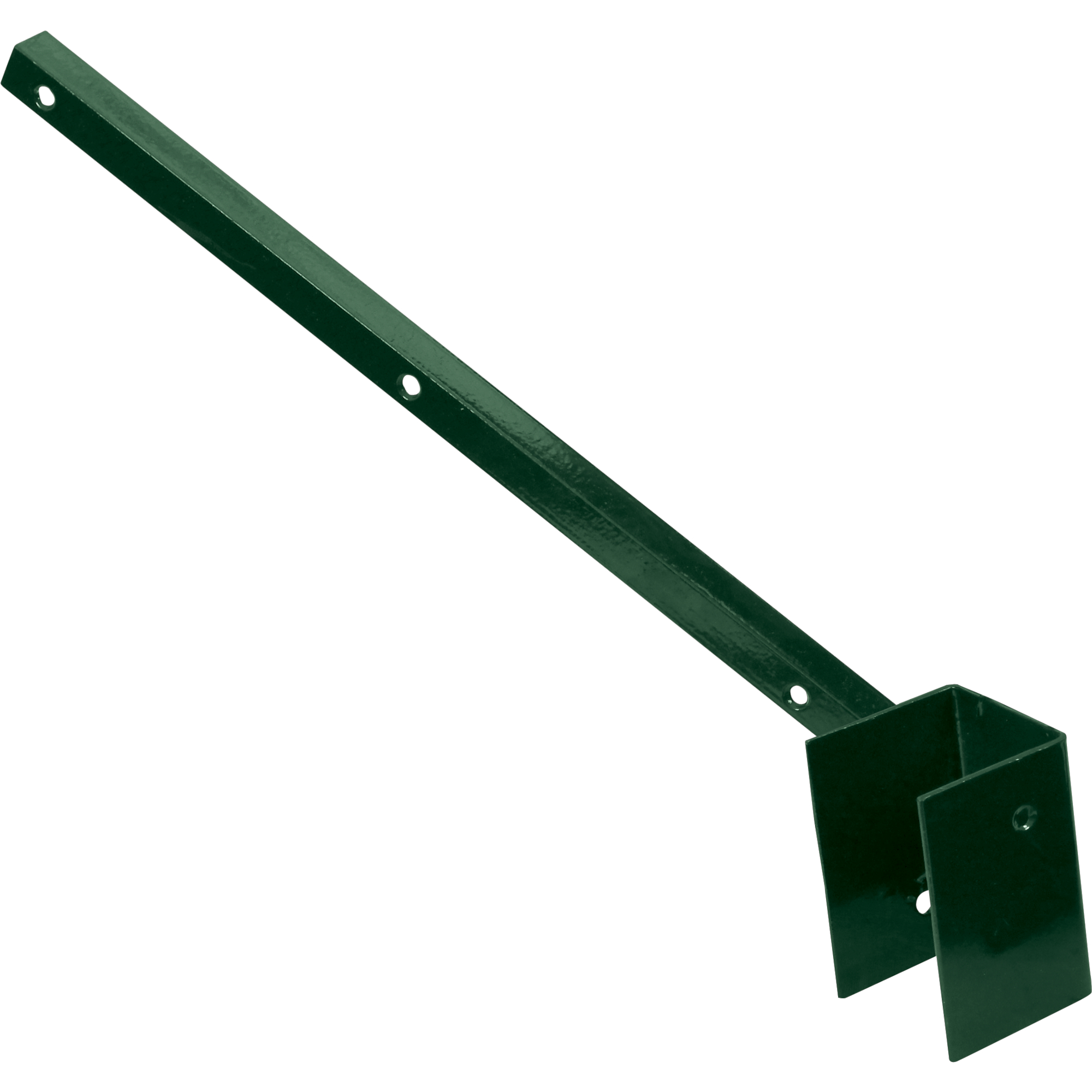 Bavolet jednostranný vnější Pilofor Zn + PVC zelený na sloupek 60×60 mm Pilecký