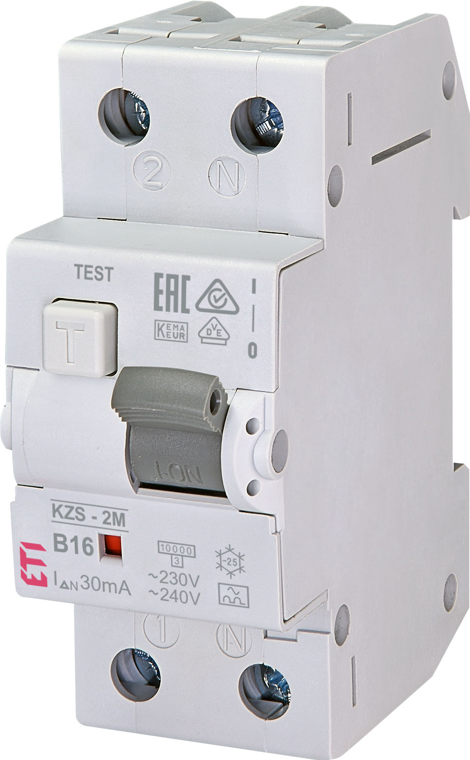 Chránič proudový s jištěním ETI KZS-2M A B16/0.03 ETI